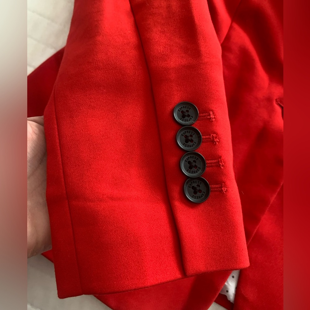 Express Red Single-Button Blazer - Picture 7 of 15